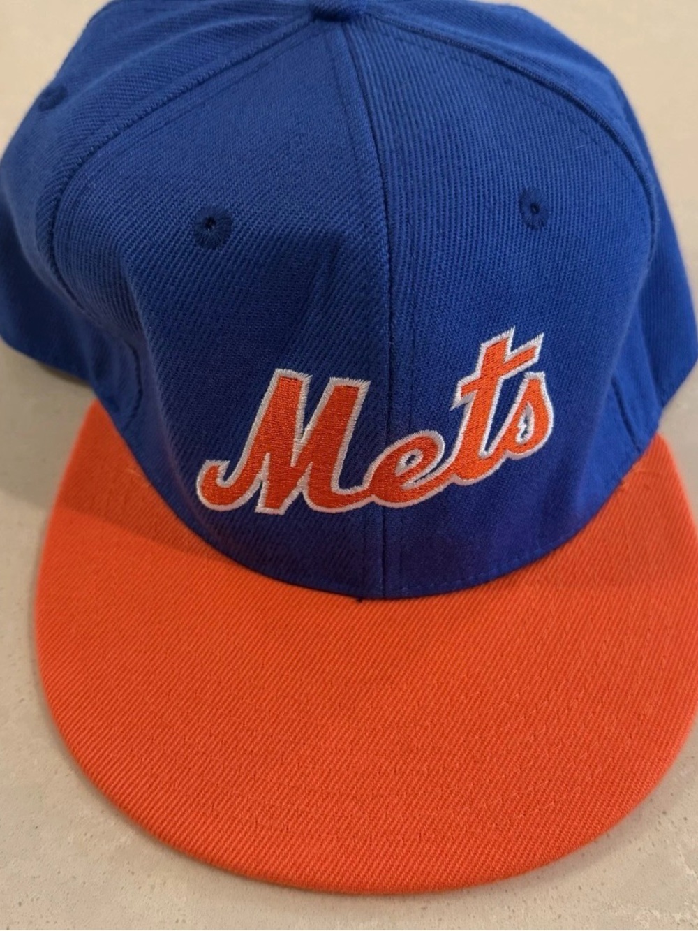 New York Mets Team Snap Cap Adjustable  Snapback Hat Blue Orange MLB Baseball